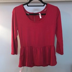 Red Peplum Top